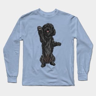 Cute Black Cockapoo Dog Long Sleeve T-Shirt